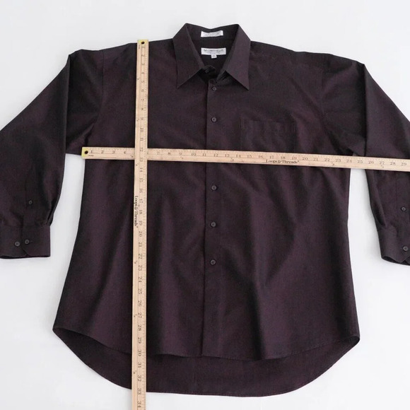 Givenchy Monsieur Deep Purple Cotton  Blend Button Down Dress Shirt Size 17 1/2 - Picture 3 of 10